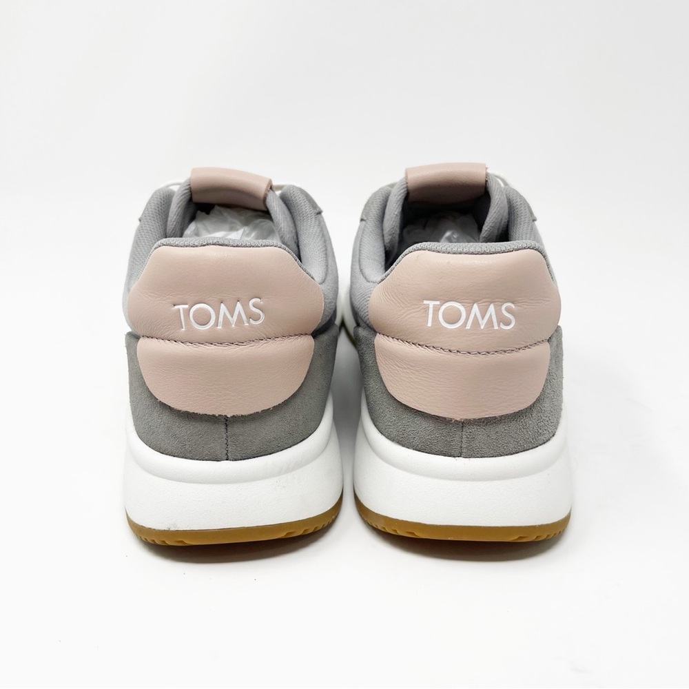 TOMS Women's TRVL Lite Retro Sneaker Suede Slip-On Elastic Lace Drizzle Grey 7.5 - Picture 5 of 12